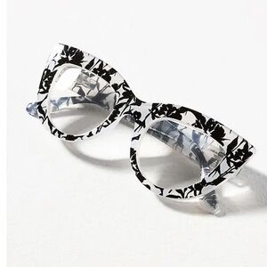Anthropologie Eye King Cat Eye Readers in Clear/Black | NWT
